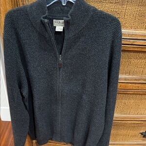 L.L. Bean Men's Charcoal Zip-Up Sweater